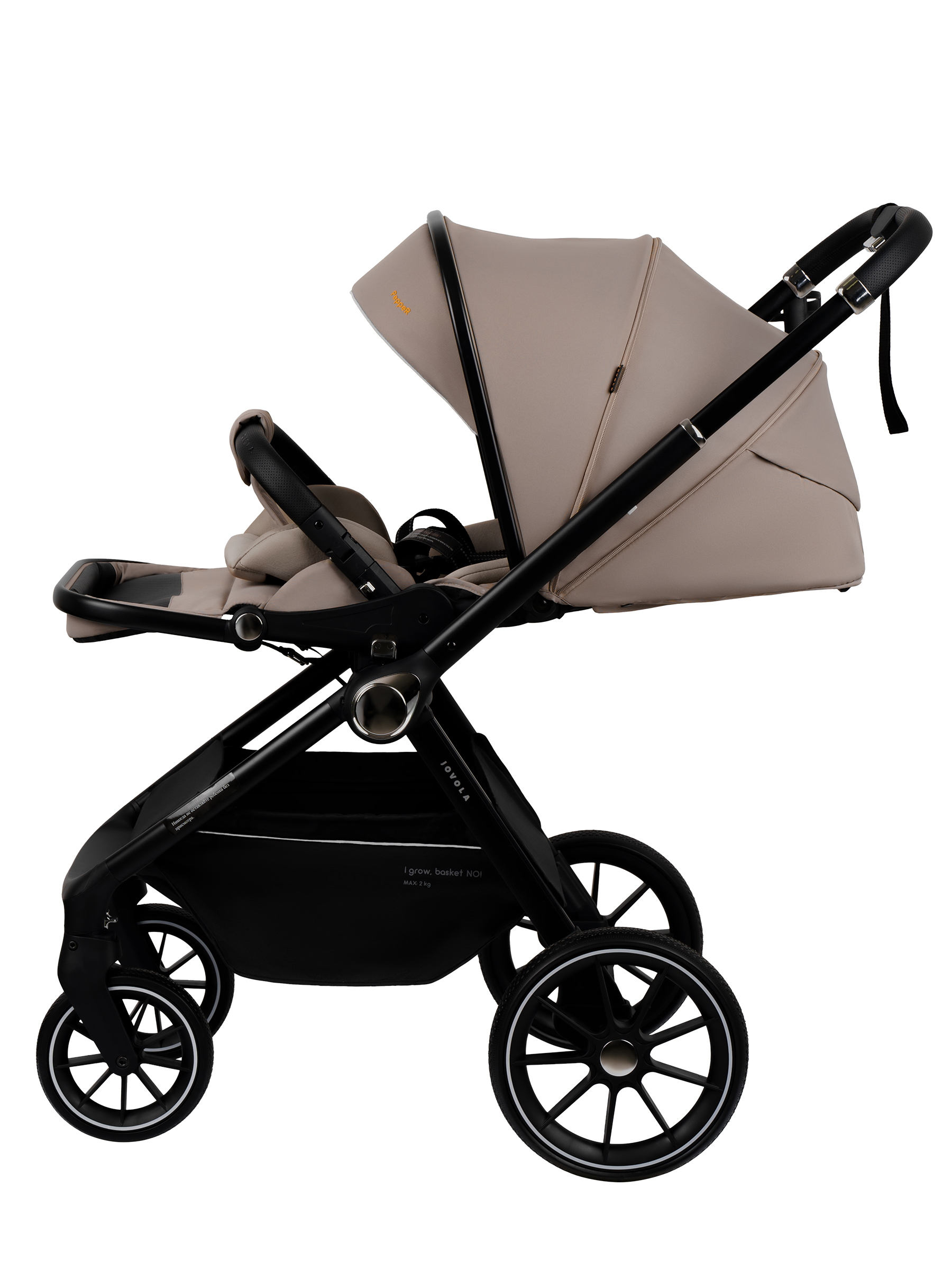 Коляска 3в1 JOVOLA Pepper 3в1, бежевый - фото 28