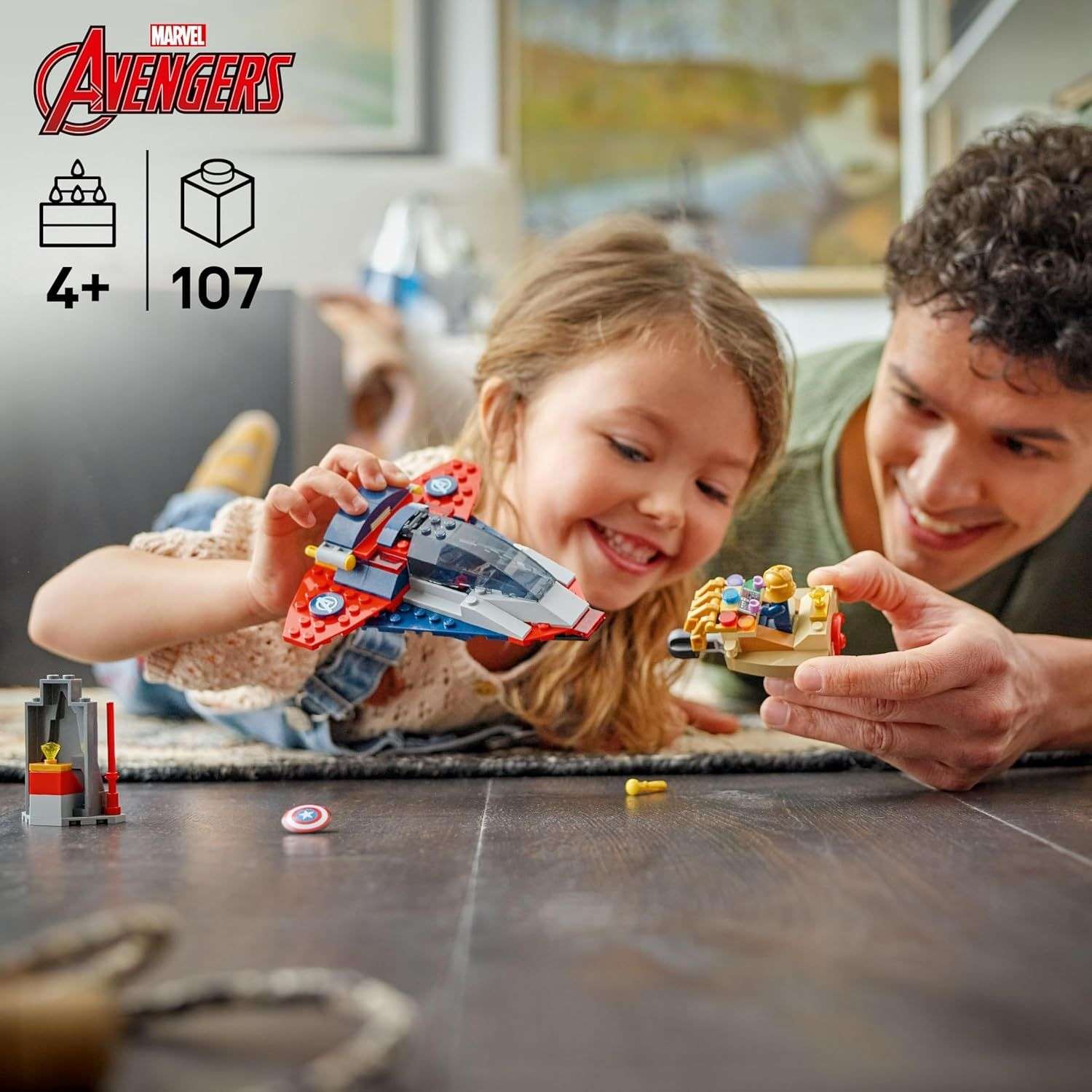 Конструктор LEGO Marvel Super Heroes Captain America vs.Thanos 107 дет. - фото 5