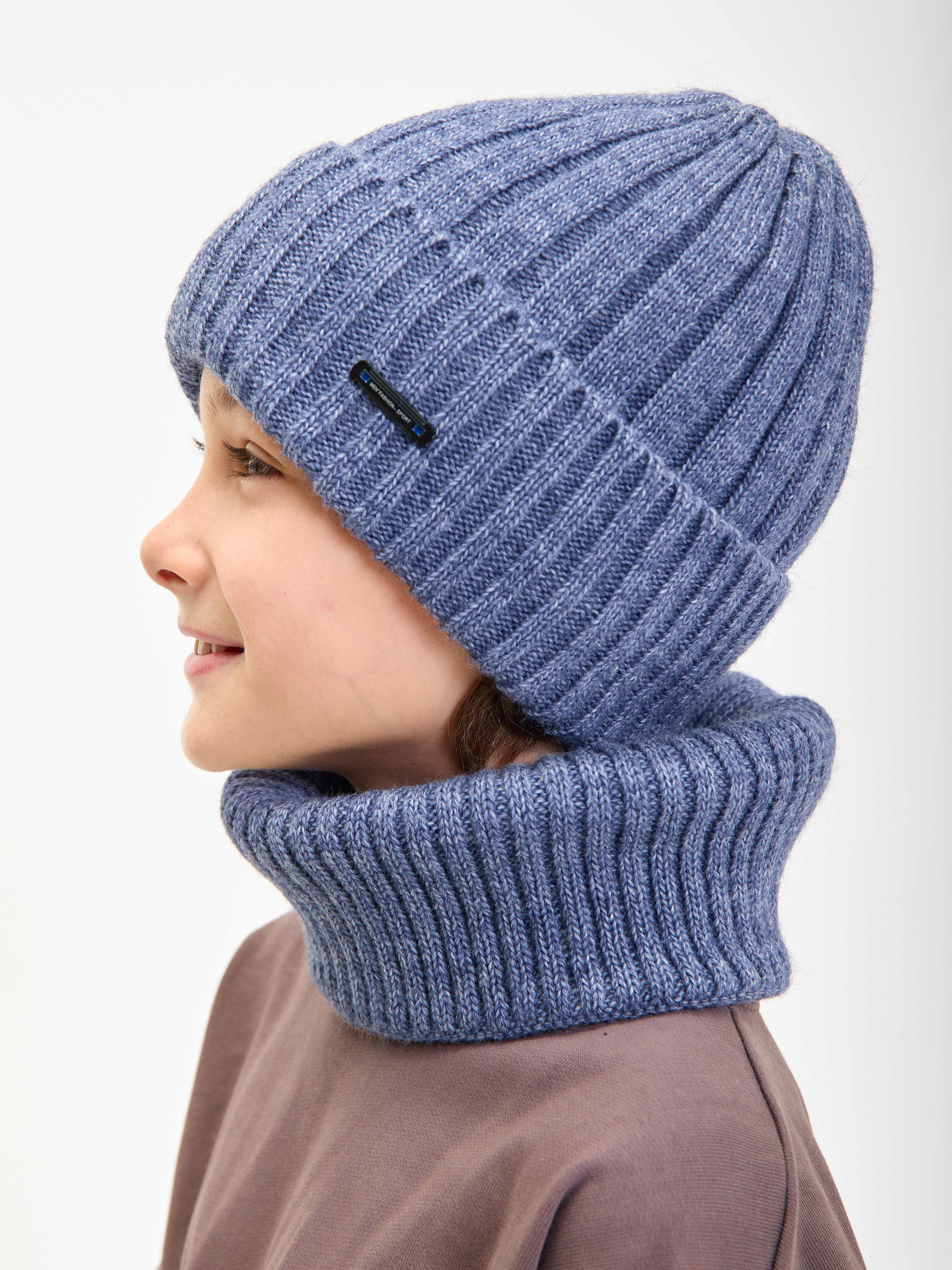Шапка и снуд KUBRIO KU-H-107-WIN-GrBlue - фото 7