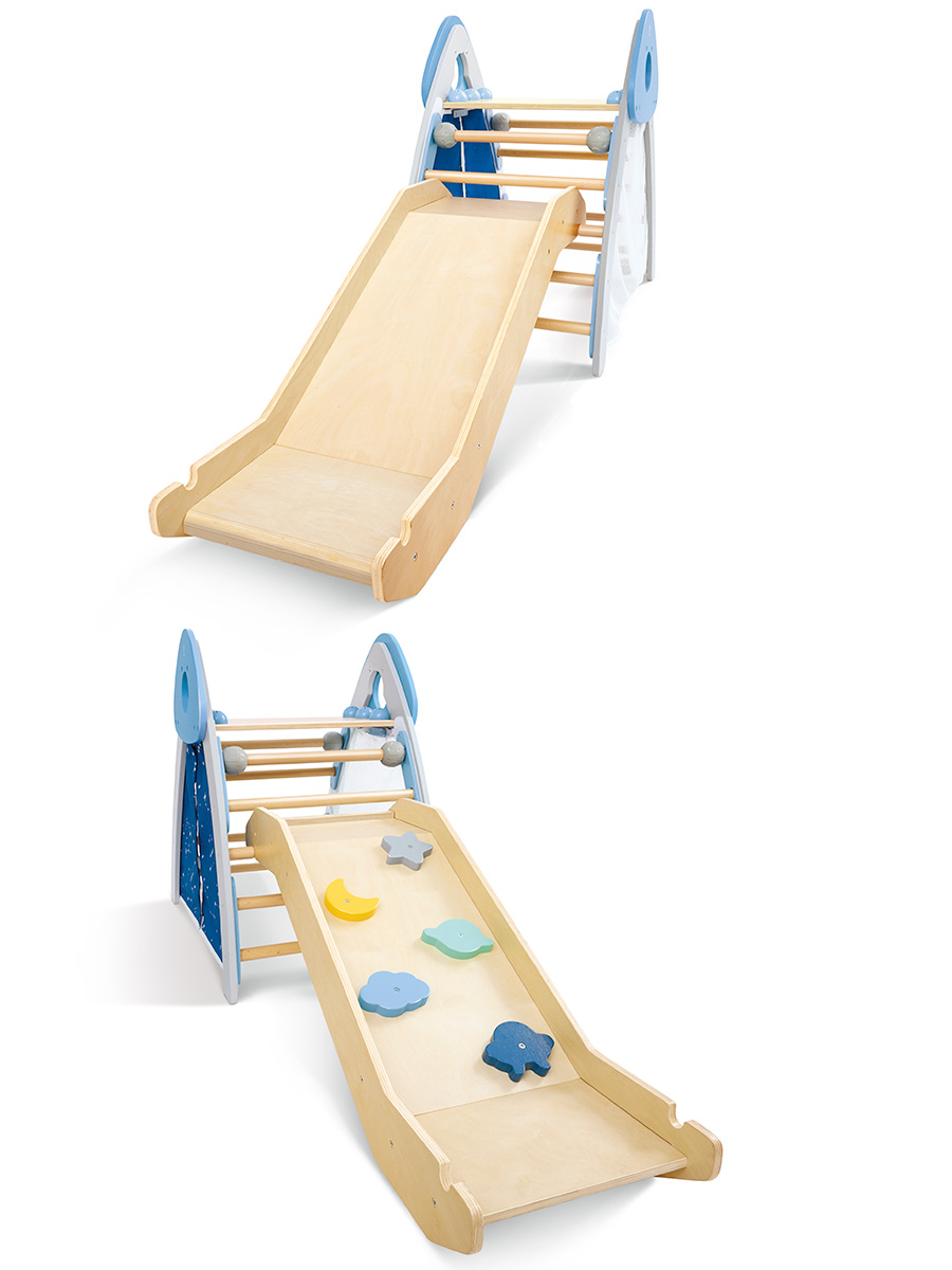 Детский игровой комплекс "4-в-1" Hape Пиклер с горкой, скалодром E1222_HP - фото 10