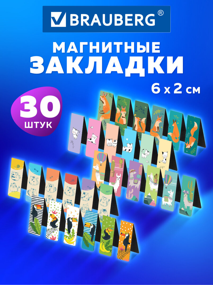 Магнитная закладка Brauberg - фото 1