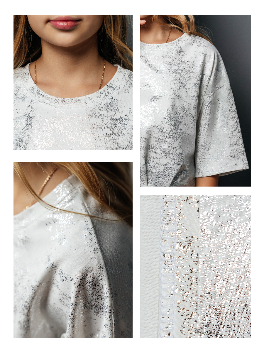 Футболка Селтекс Ю_ФК 66 молочный/серебро - фото 9