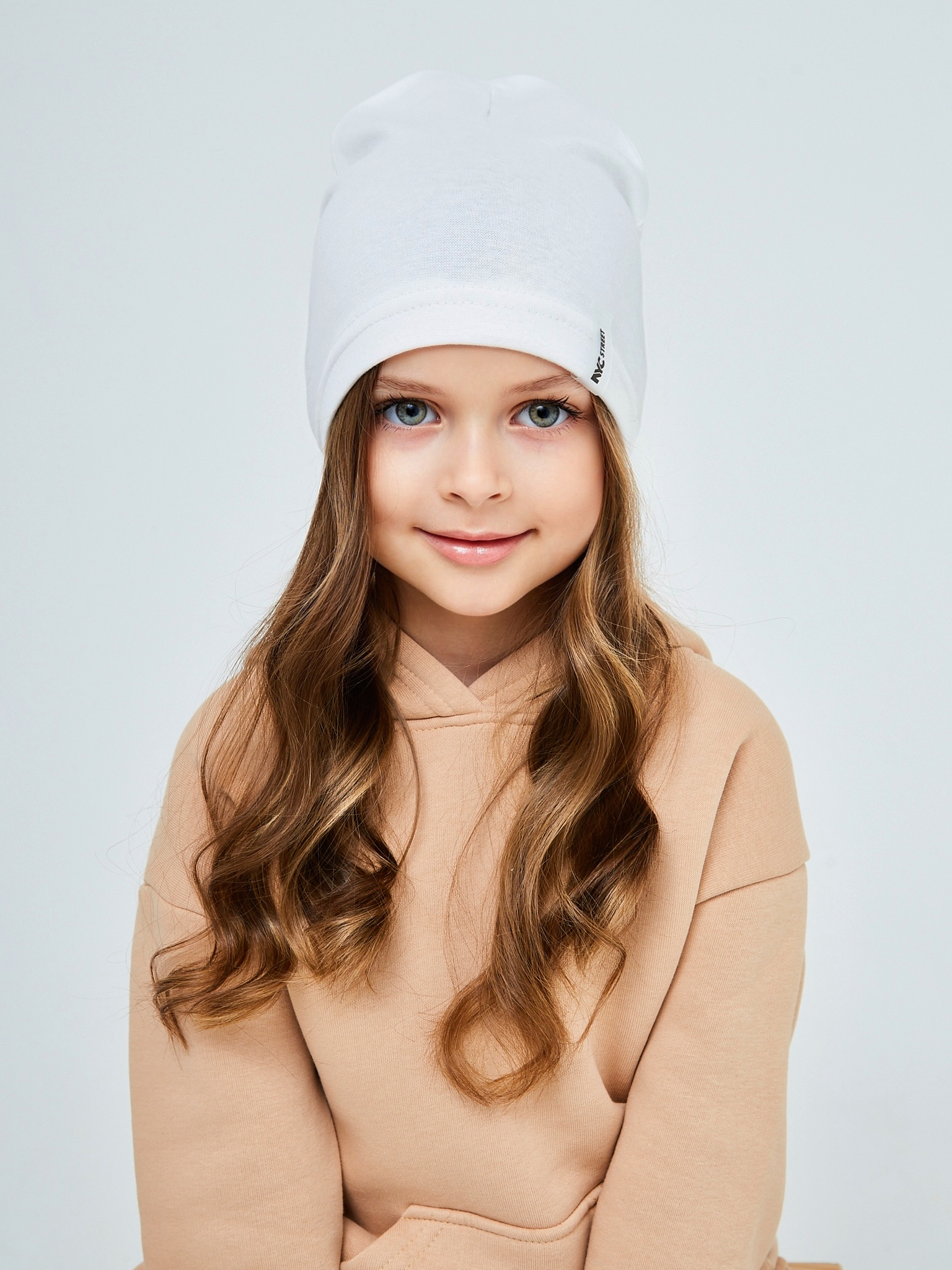 Шапка NYCkids NYC-H-027-plainG-white - фото 12