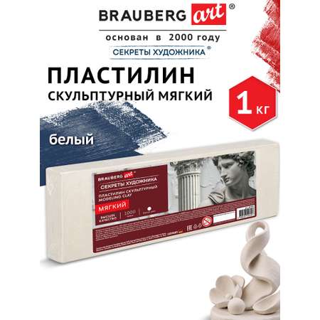 Пластилин Brauberg белый 1 цв.