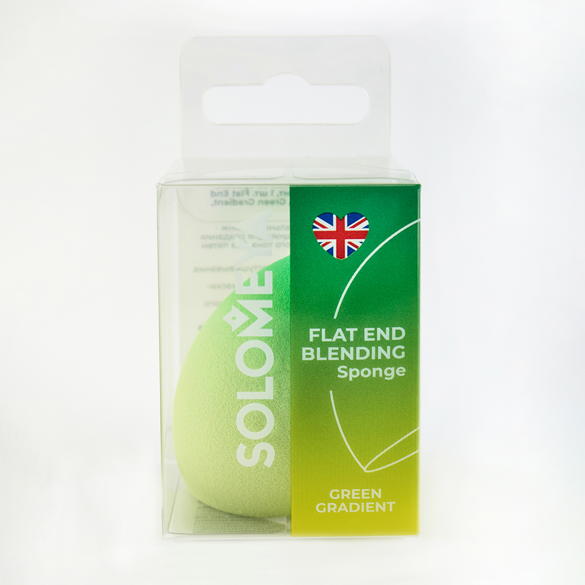 Срезом, Зеленый SOLOMEYA Спонж для макияжа со - фото 1