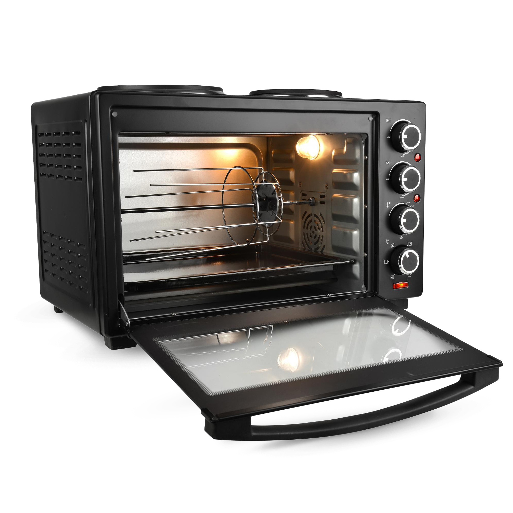 Мини-печь GFGRIL Многофункциональная GFO-40 духовка с 2 конфорками - фото 14