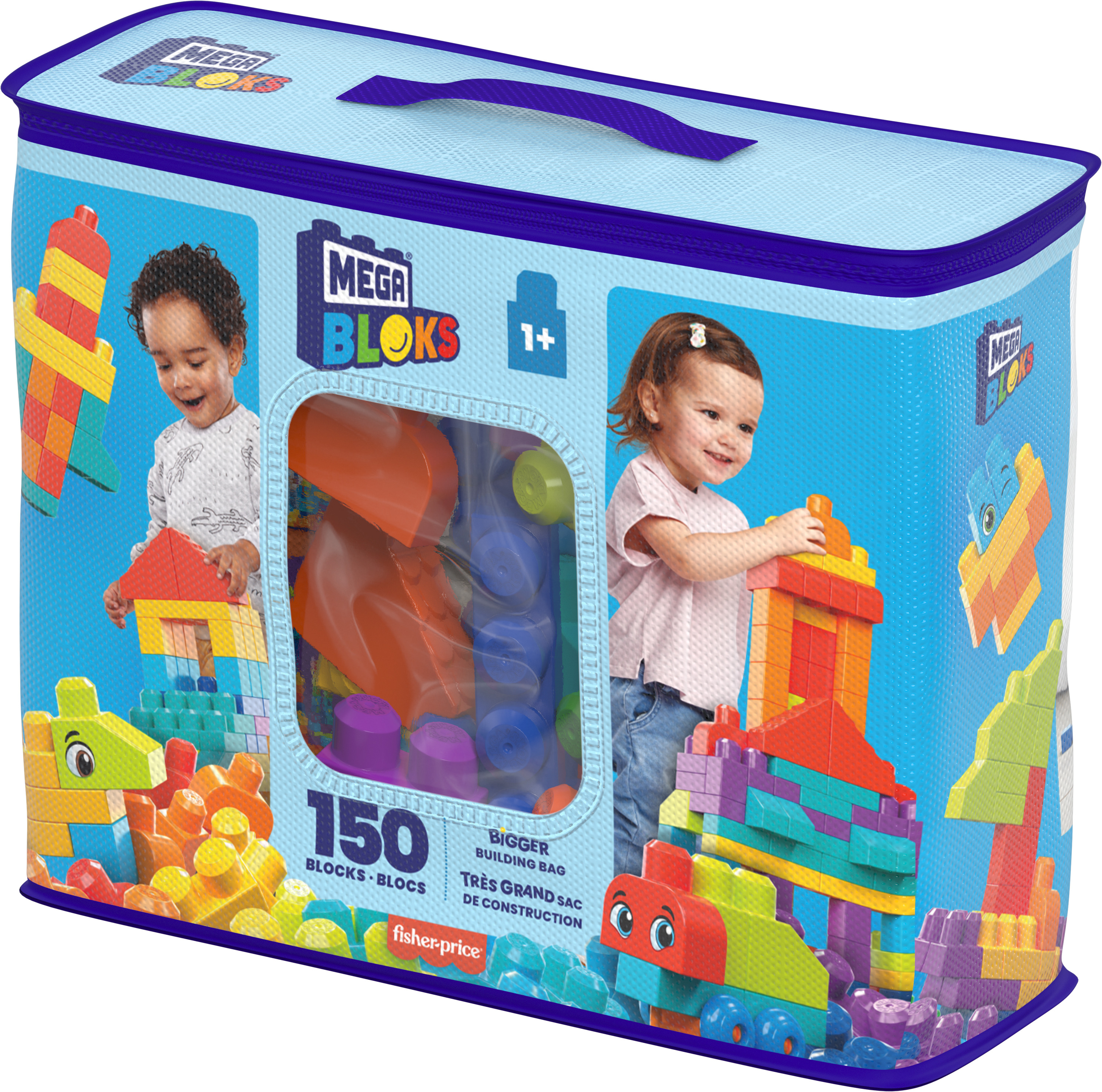 Конструктор Mega Bloks Bigger Building Bag 150 дет. - фото 3