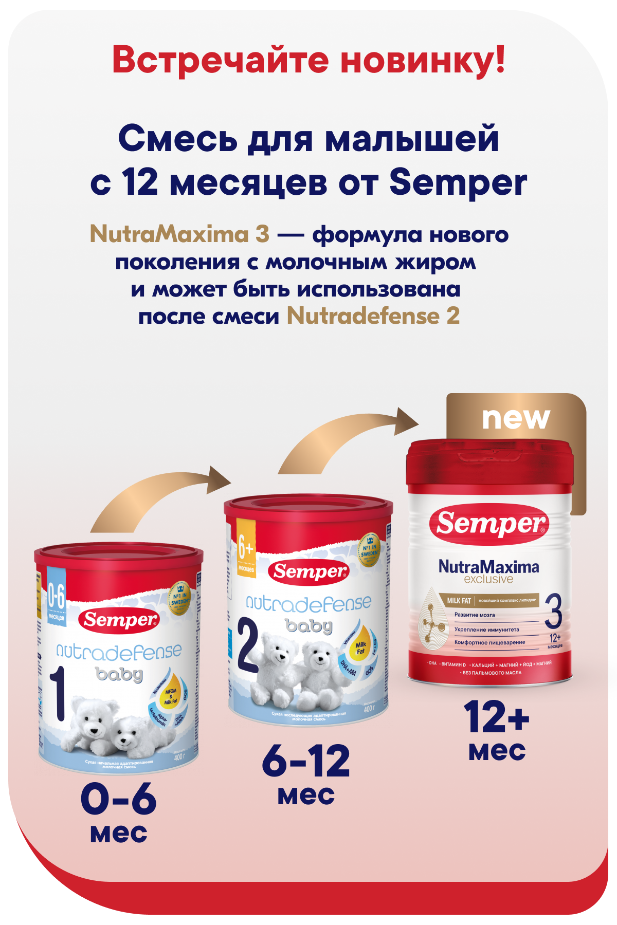 Смесь Semper NutraMaxima Exclusive 3 800г с 12 месяцев - фото 2