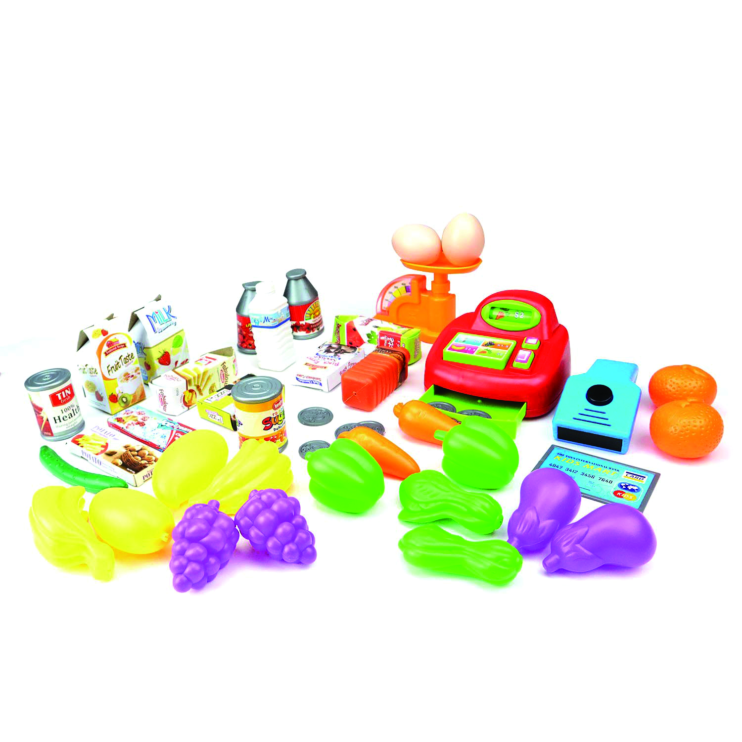 Игровой набор ND PLAY тележки и корзинки, касса, продукты - фото 4