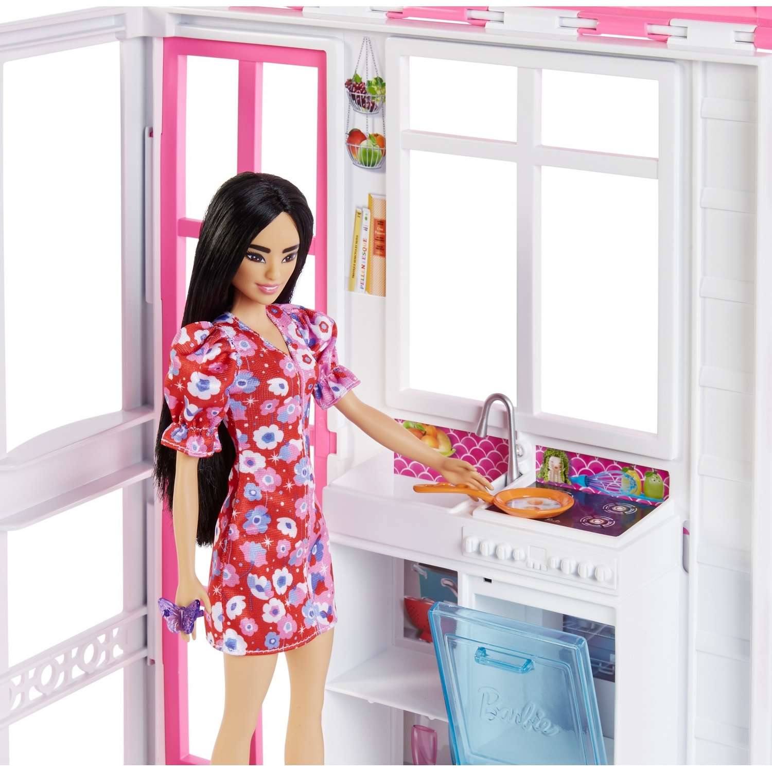 Домик для кукол Barbie 32 см с мебелью HCD47 - фото 8