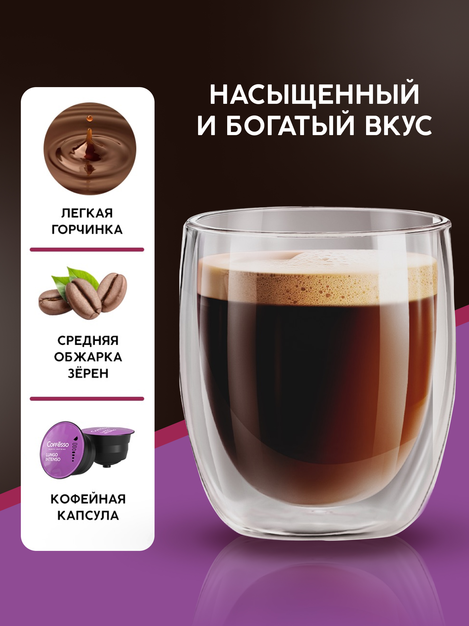 Кофе в капсулах Coffesso Lungo Intenso 104г капсула - фото 2