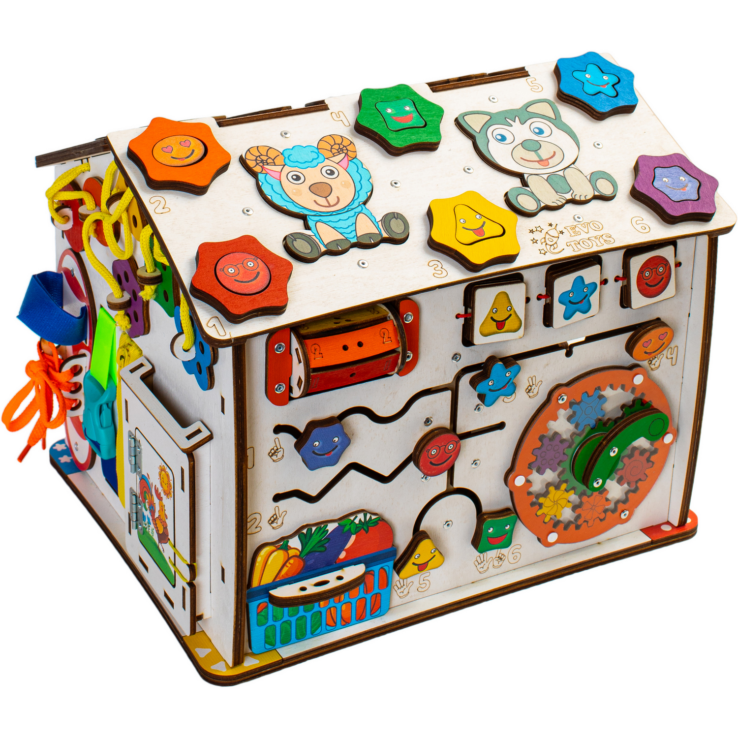 Игрушка Evotoys бизиборд Смайлики - фото 16