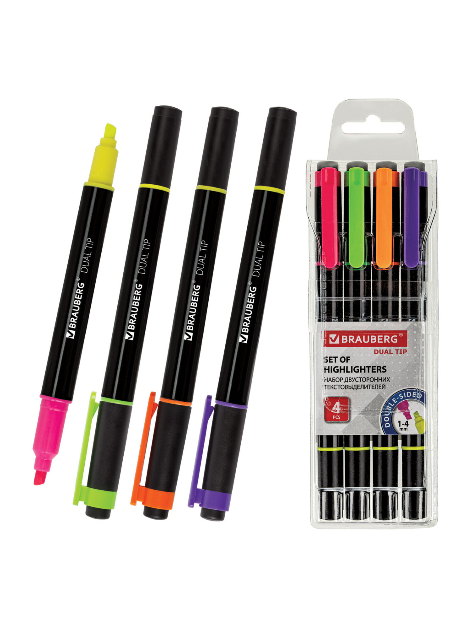 Текстовыделители Brauberg 4 шт. - фото 7