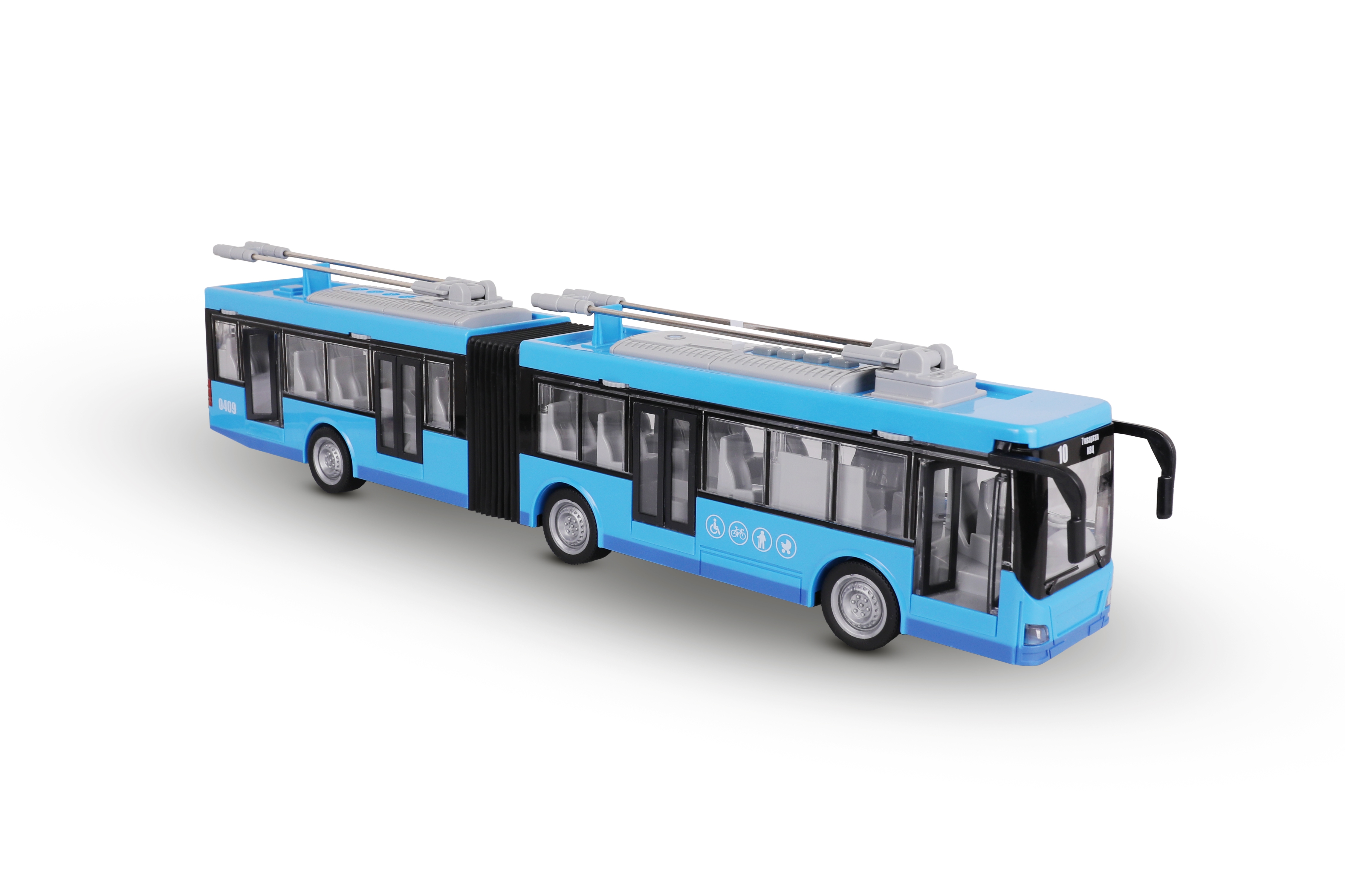 Троллейбус Kid Rocks гармошка 1:16 YK-2102 - фото 4