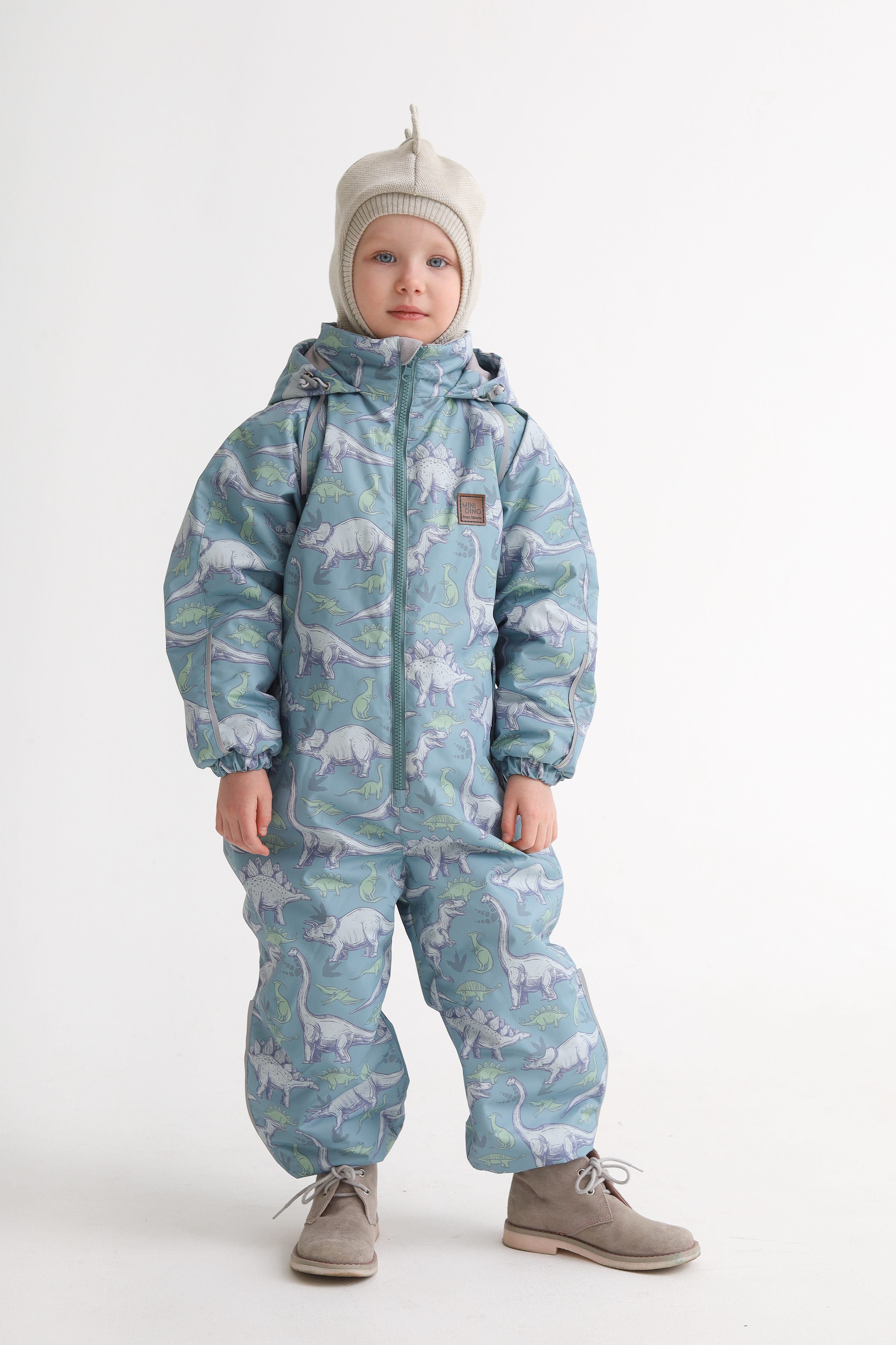 Комбинезон MINIDINO В-КОМ-017/ДКомбинезон демисезонный Minimal принт динозавры васаби - фото 5
