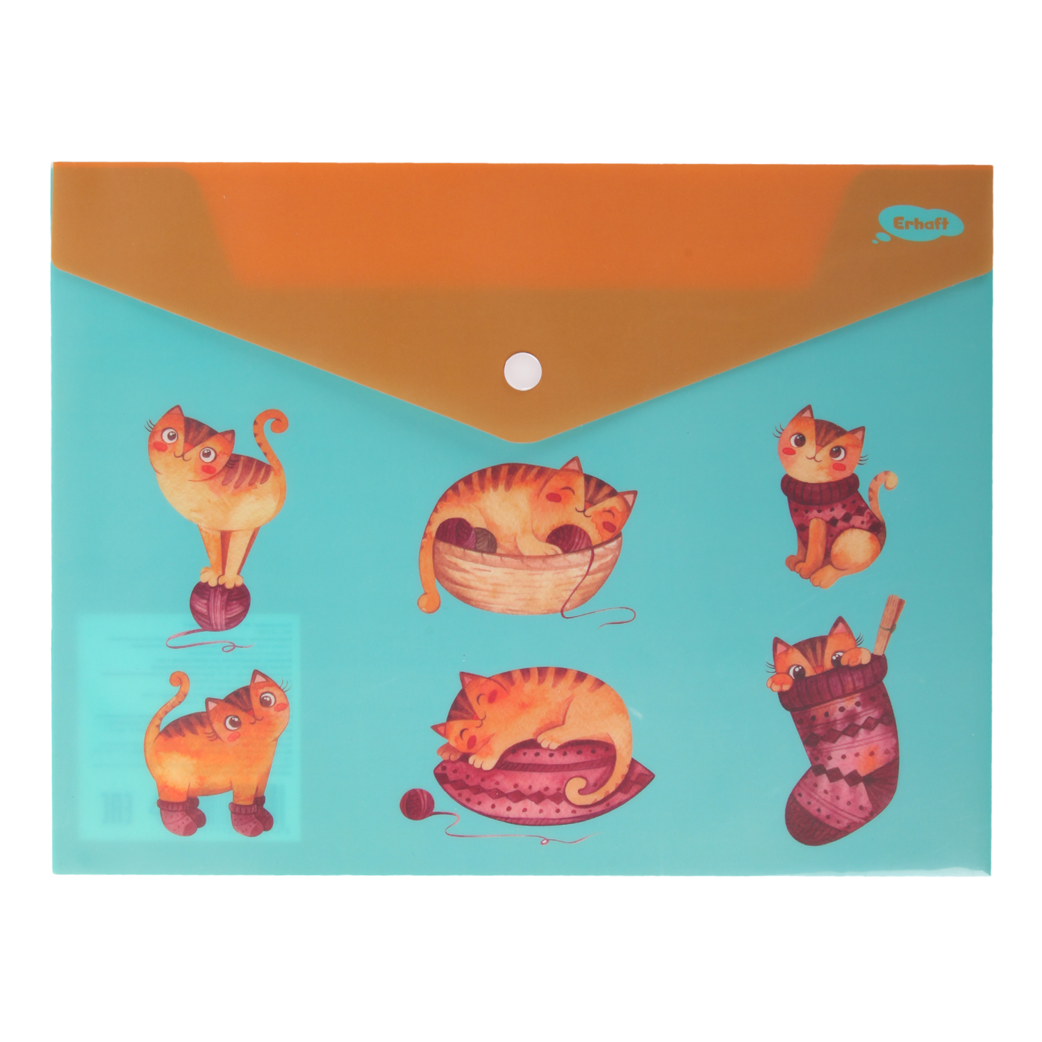 Папка-конверт Erhaft Рыжие киски А4 - фото 1