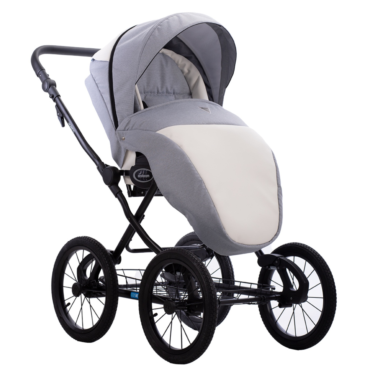 Коляска 2в1 Aroteam Moreno SL 07 белый - фото 4