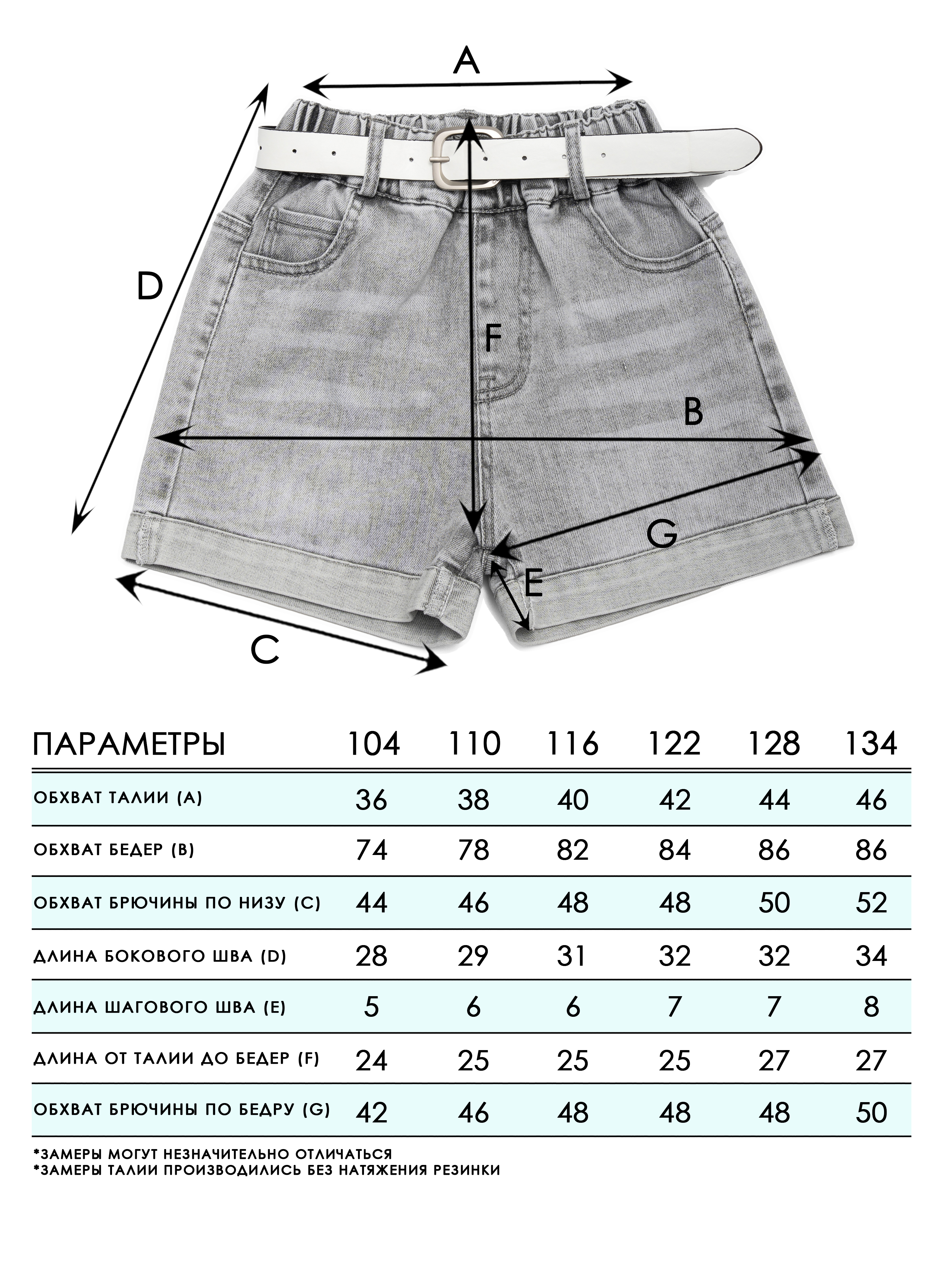 Шорты джинсовые СИНИЙ МИР WDK8002-G39 - фото 5