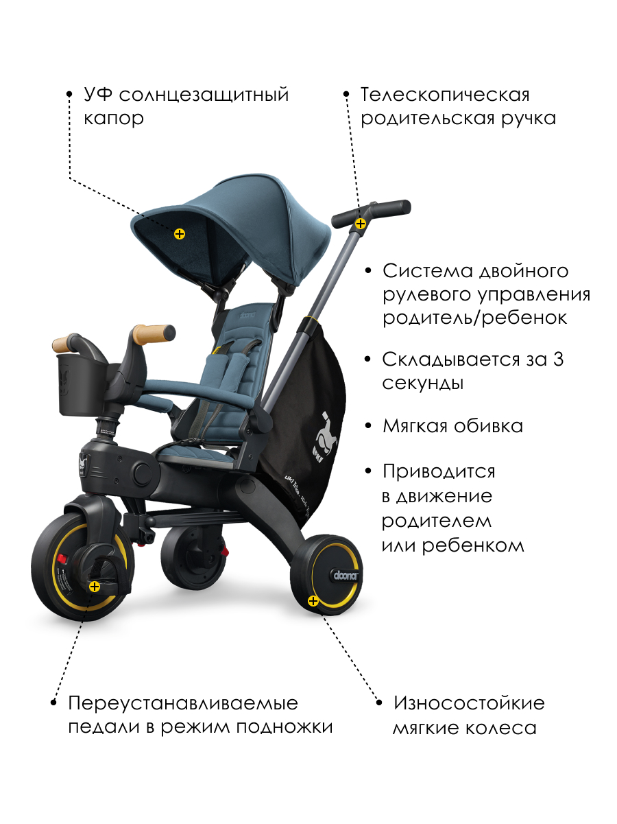 Трехколесный велосипед Doona 8 дюймов - фото 3