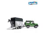 Внедорожник Bruder Land Rover С коневозкой и лошадью