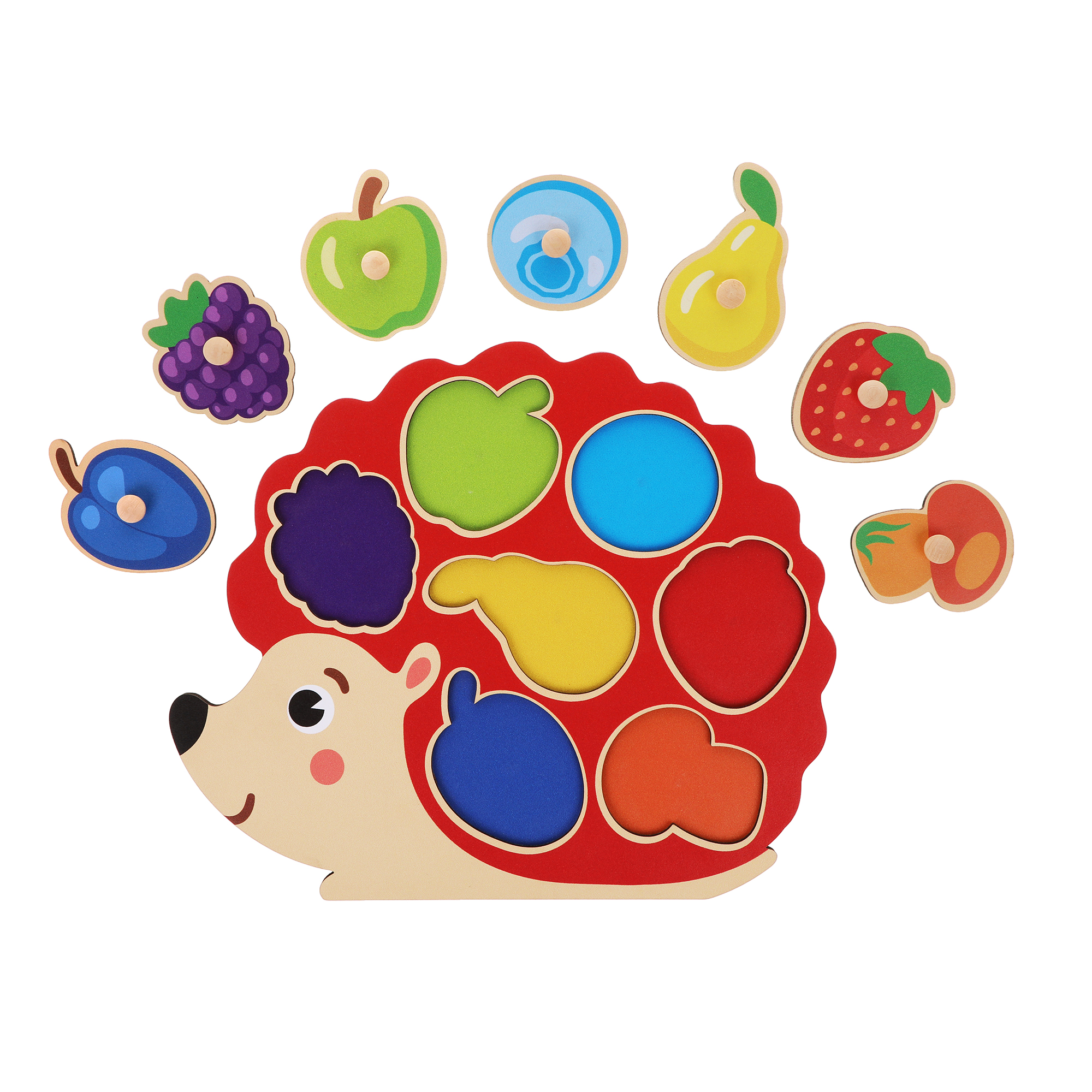 Игрушка Mapacha рамка-вкладыш Ежик Монтессори - фото 8