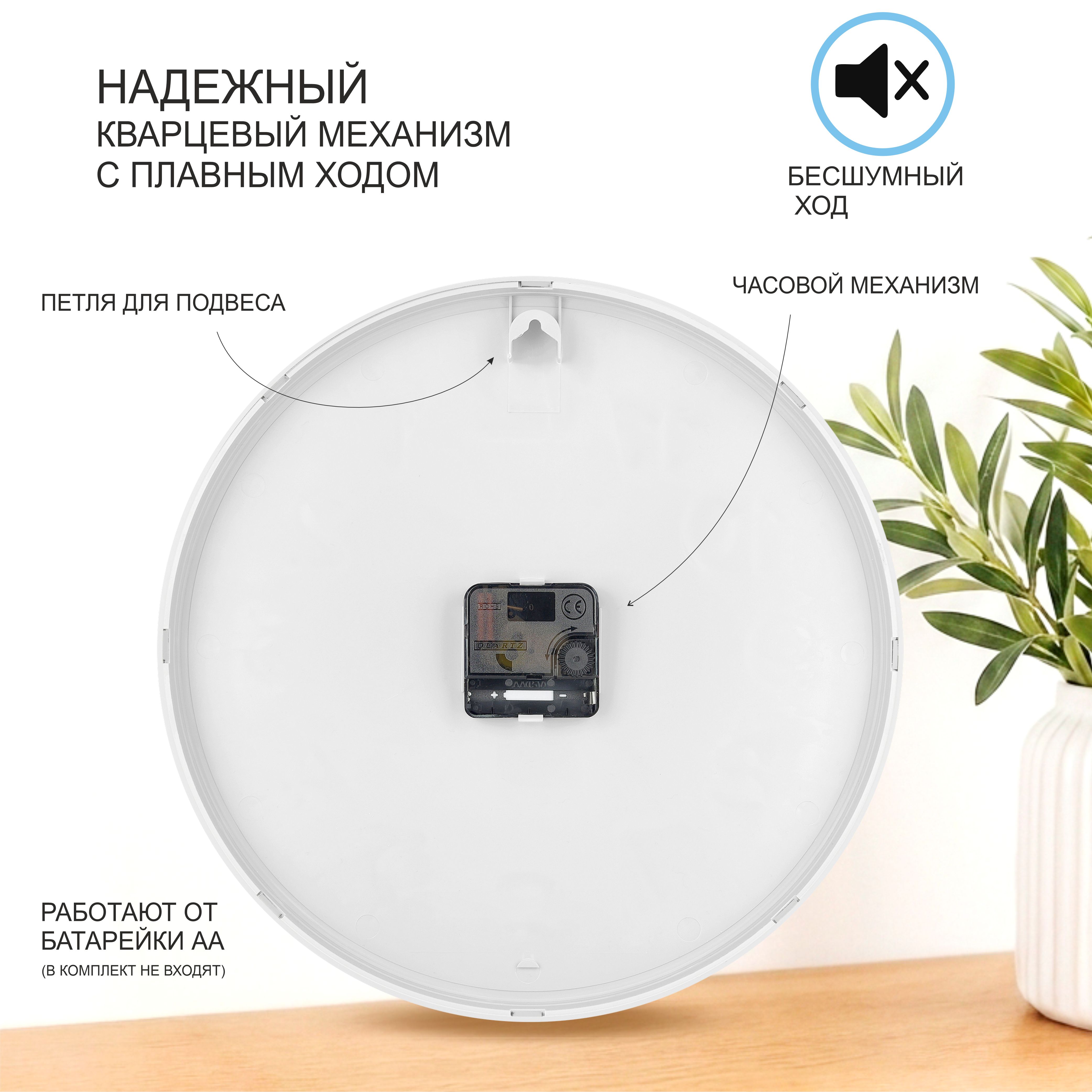Часы TROYKATIME Голубые 31см - фото 5