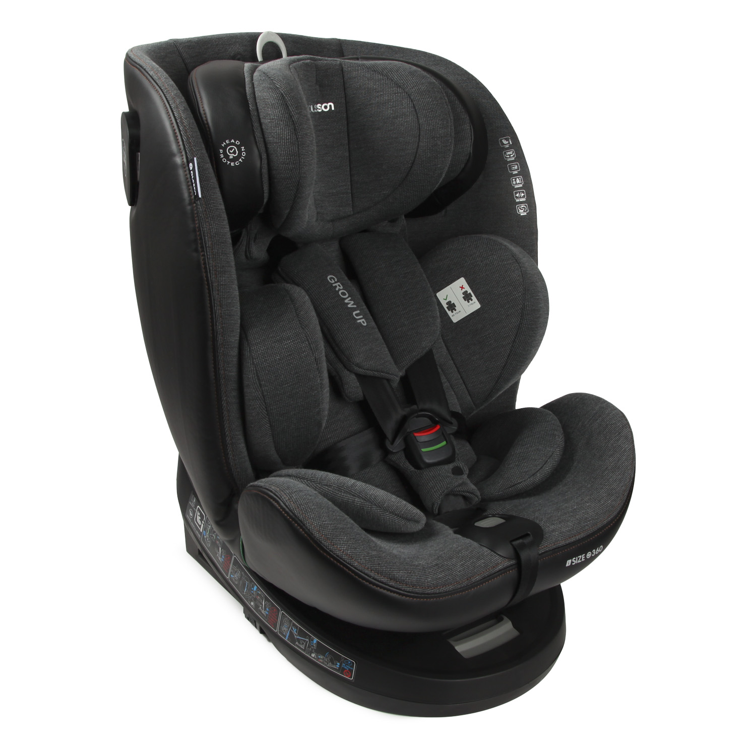 Автокресло Olsson Grow Up Grey Isofix 0+/1/2/3 (0-36 кг) - фото 15