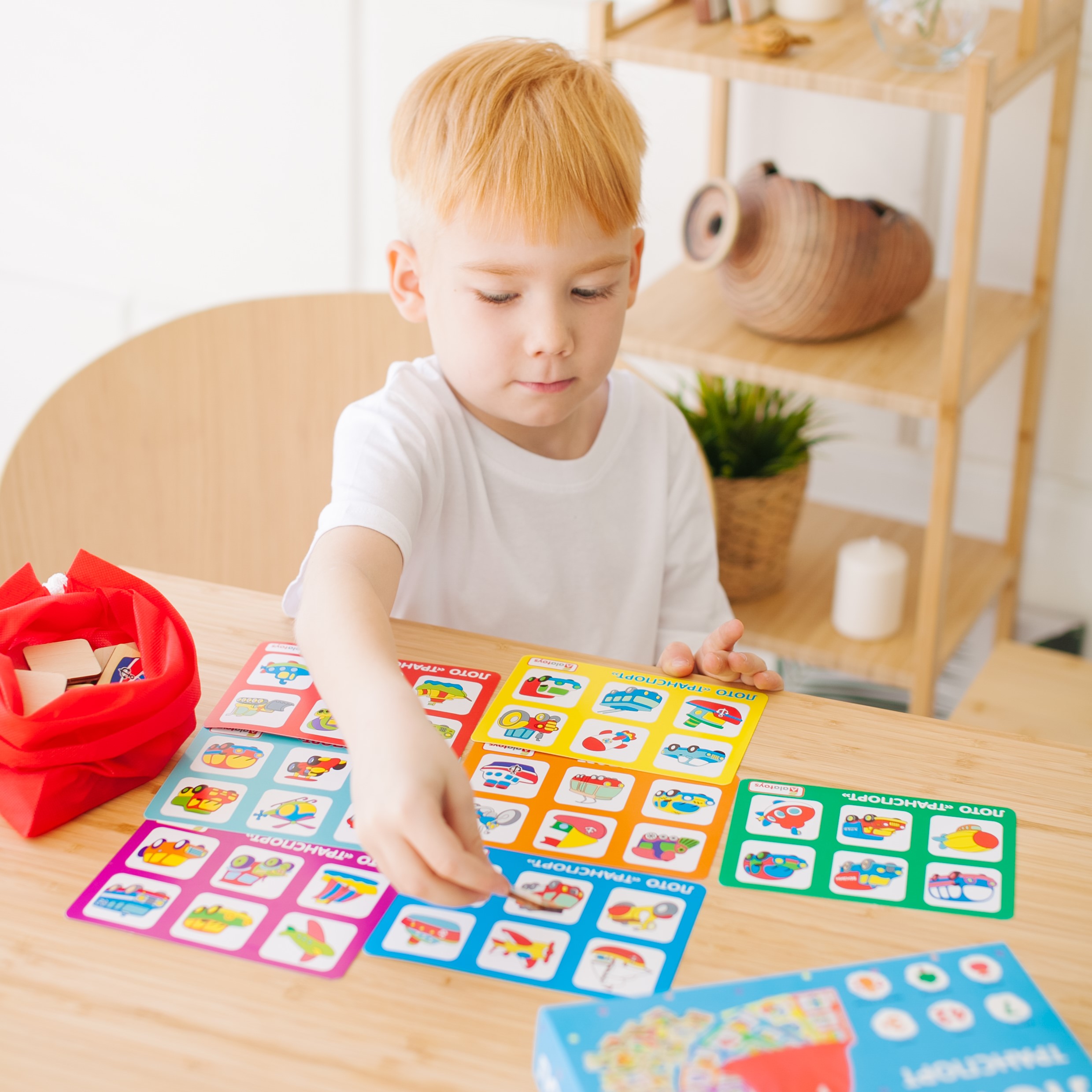 Настольная игра Alatoys 42 фишки 7 карточек ТРАНСПОРТ - фото 8