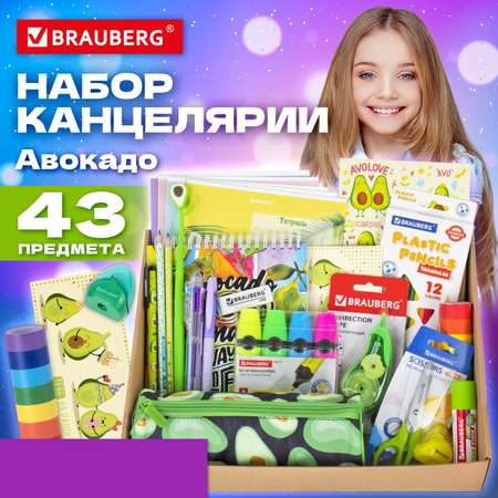 Набор канцелярский Brauberg Avocado 43 предм.