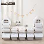 Стеллаж для игрушек UNIX Kids 12 ящиков Grey