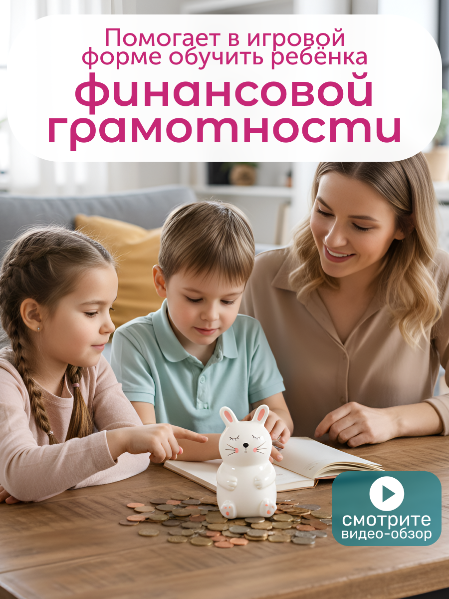 Копилка керамическая iLikeGift Зайчик - фото 5