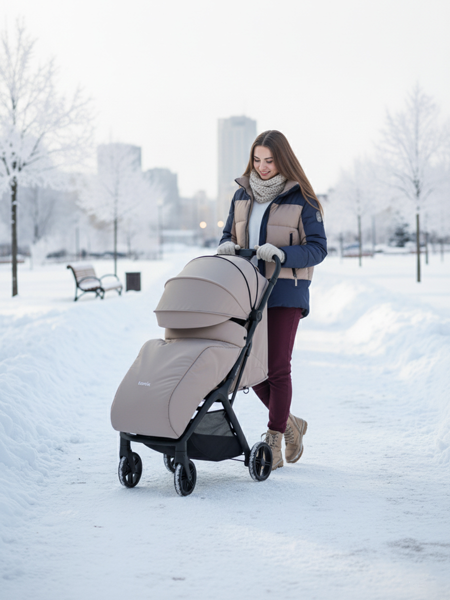 Коляска прогулочная Tomix Easy бежевый - фото 15