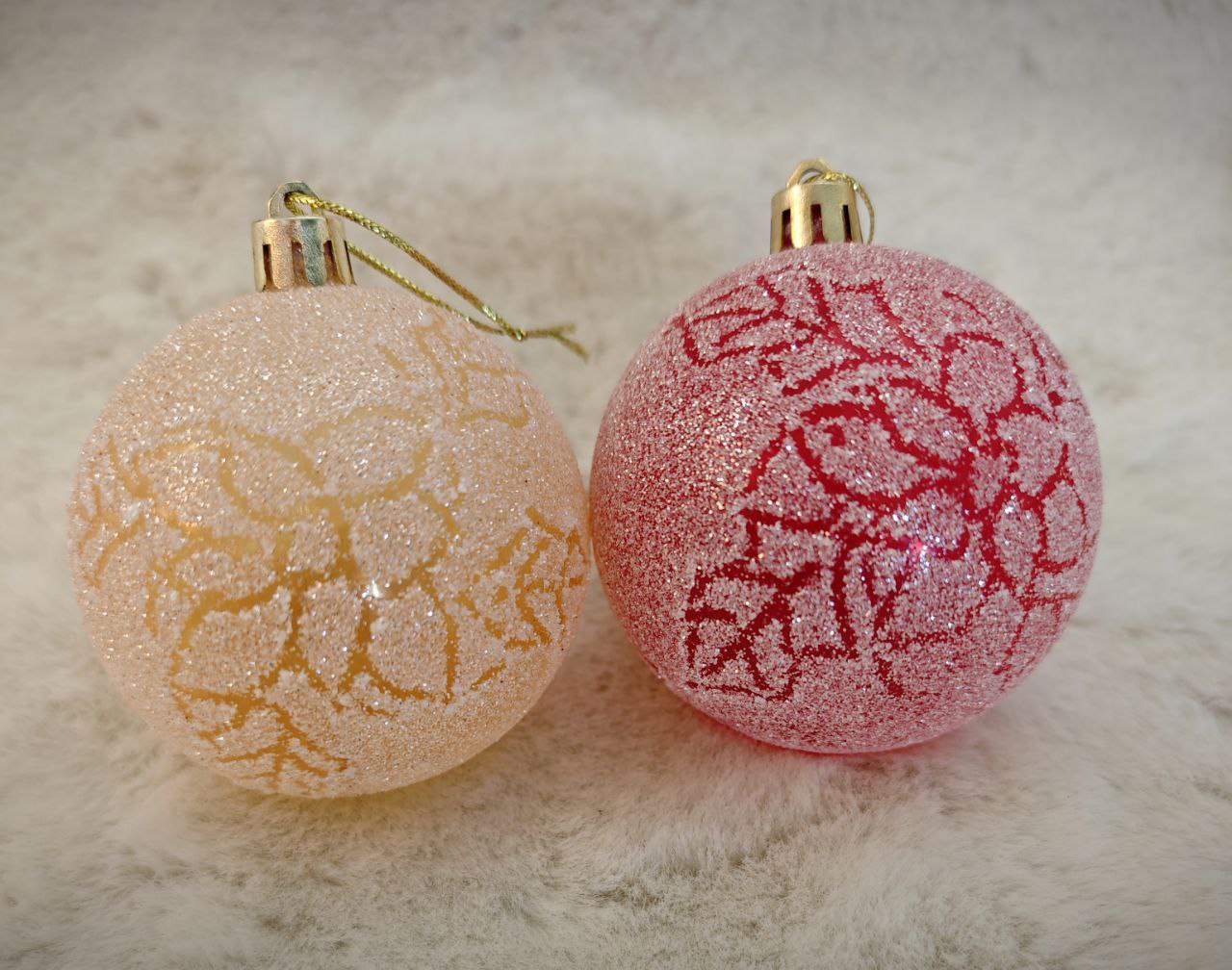 Шар новогодний заснеженный 2шт8см Магия праздника MAG1922 - фото 1