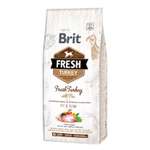 Корм для собак Brit Fresh 12кг избыточный вес индейка и горох