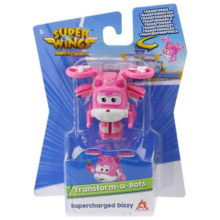 Самолет Super Wings Заряженный Диззи розовый