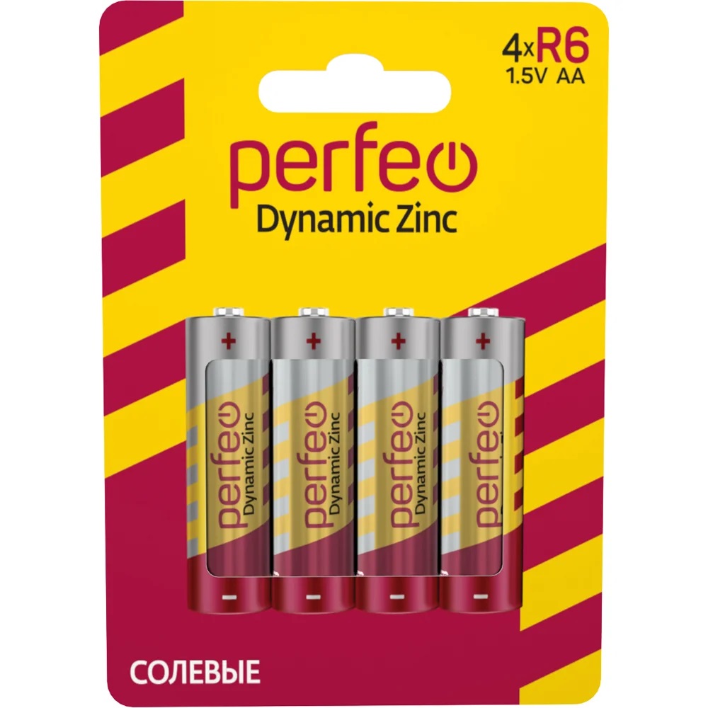 Батарейки Perfeo Dynamic Zinc цинковые R6 4 штуки - фото 1