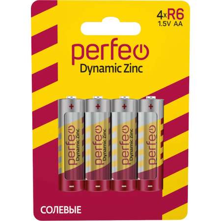 Батарейки Perfeo Dynamic Zinc цинковые R6 4 штуки