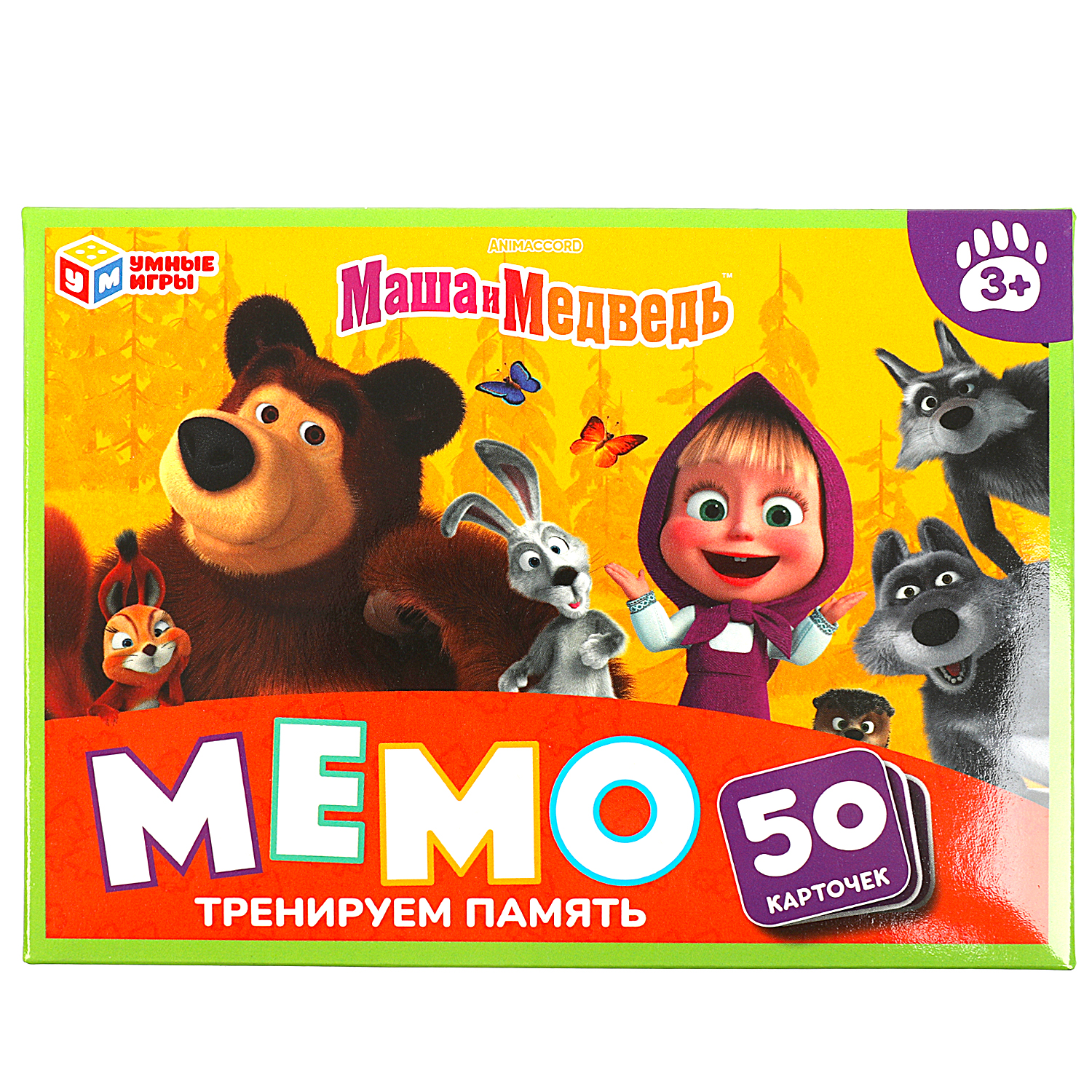 Настольная игра Умные игры Мемо Маша и медведь - фото 1
