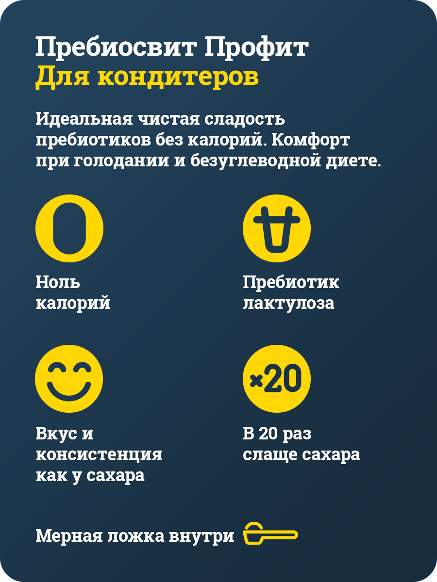 Сахарозаменитель Пребиосвит Профит 450 г вместо 10 кг сахара диетпитание для похудения - фото 3