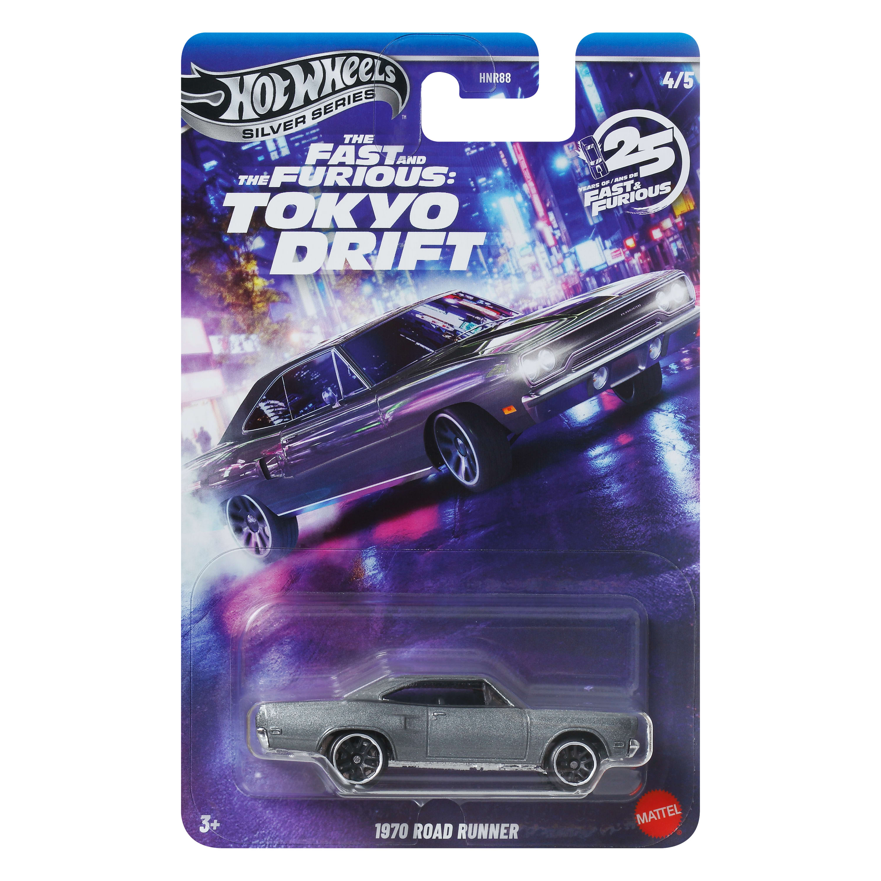 Автомобиль Hot Wheels 1970 Road Runner 1:64 HNR88/JKX08 - фото 5