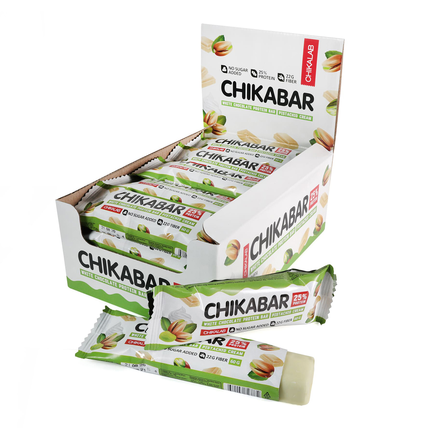 Батончик глазированный Chikalab фисташковый крем 60г - фото 2