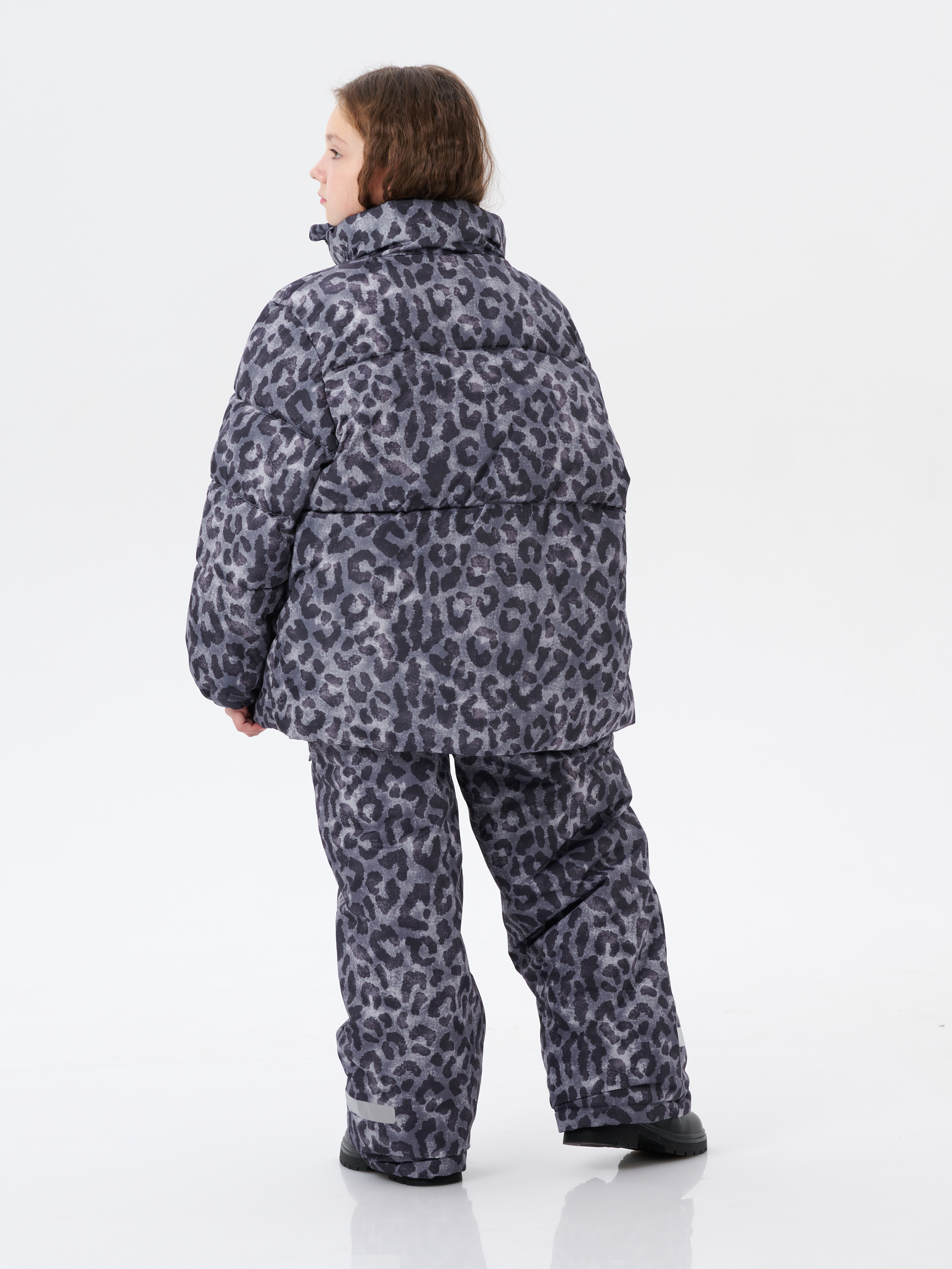 Брюки утепленные КрутышОк Т-067 серый леопард - фото 26