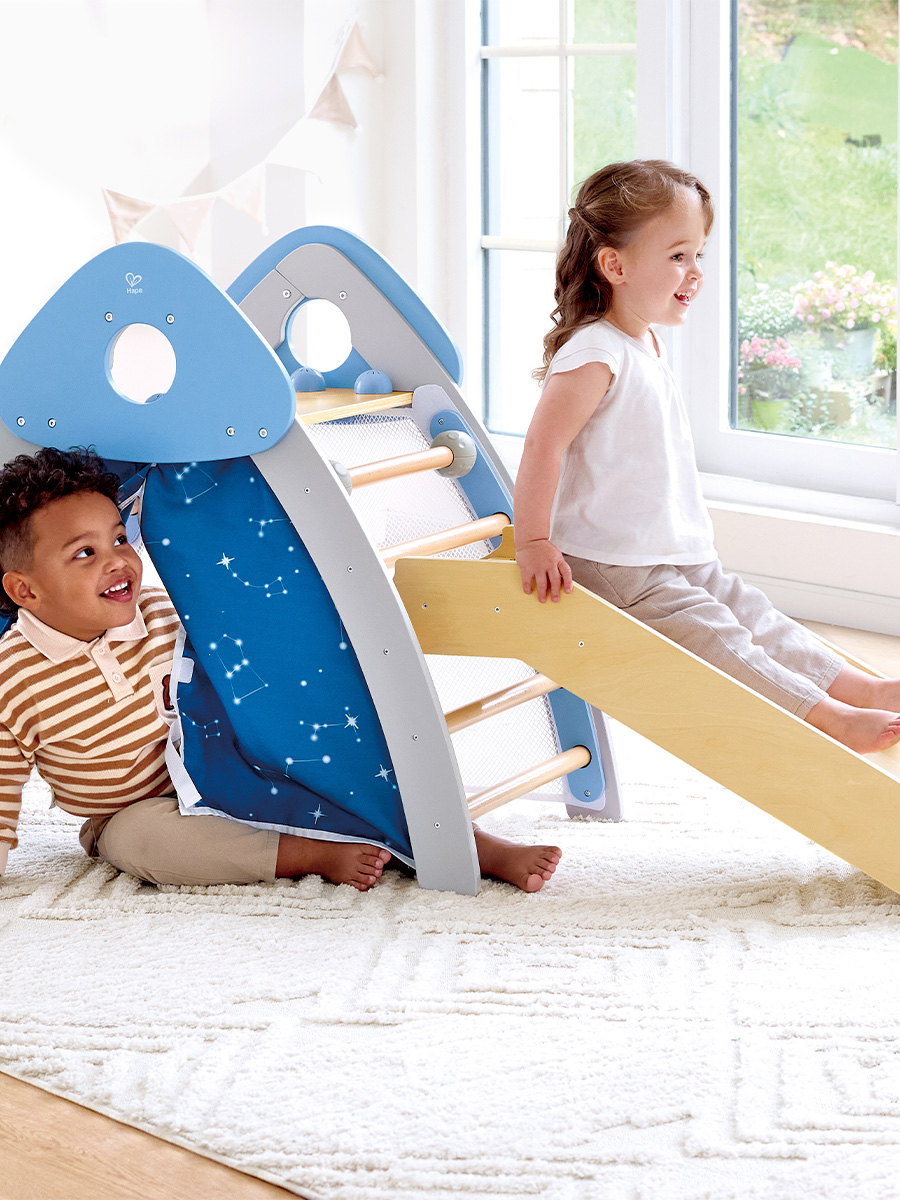 Детский игровой комплекс "4-в-1" Hape Пиклер с горкой, скалодром E1222_HP - фото 6