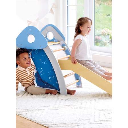 Детский игровой комплекс 4-в-1 Hape Пиклер с горкой скалодром E1222_HP