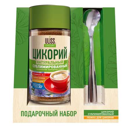 Цикорий сублимированный ULISS Подарочный набор Chicory c ложкой