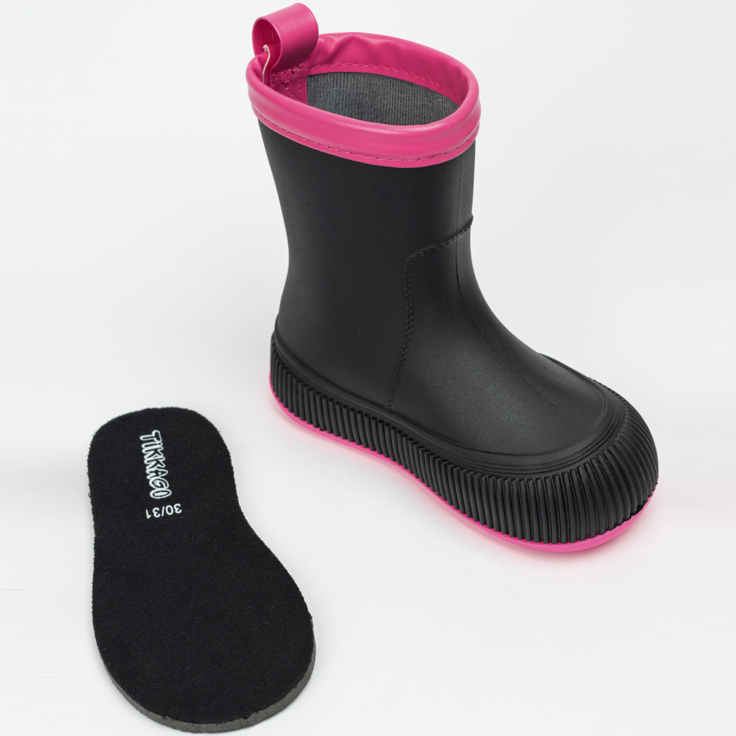 Резиновые сапоги TikkaGo 7B01_2025-01_black-fuxia - фото 6