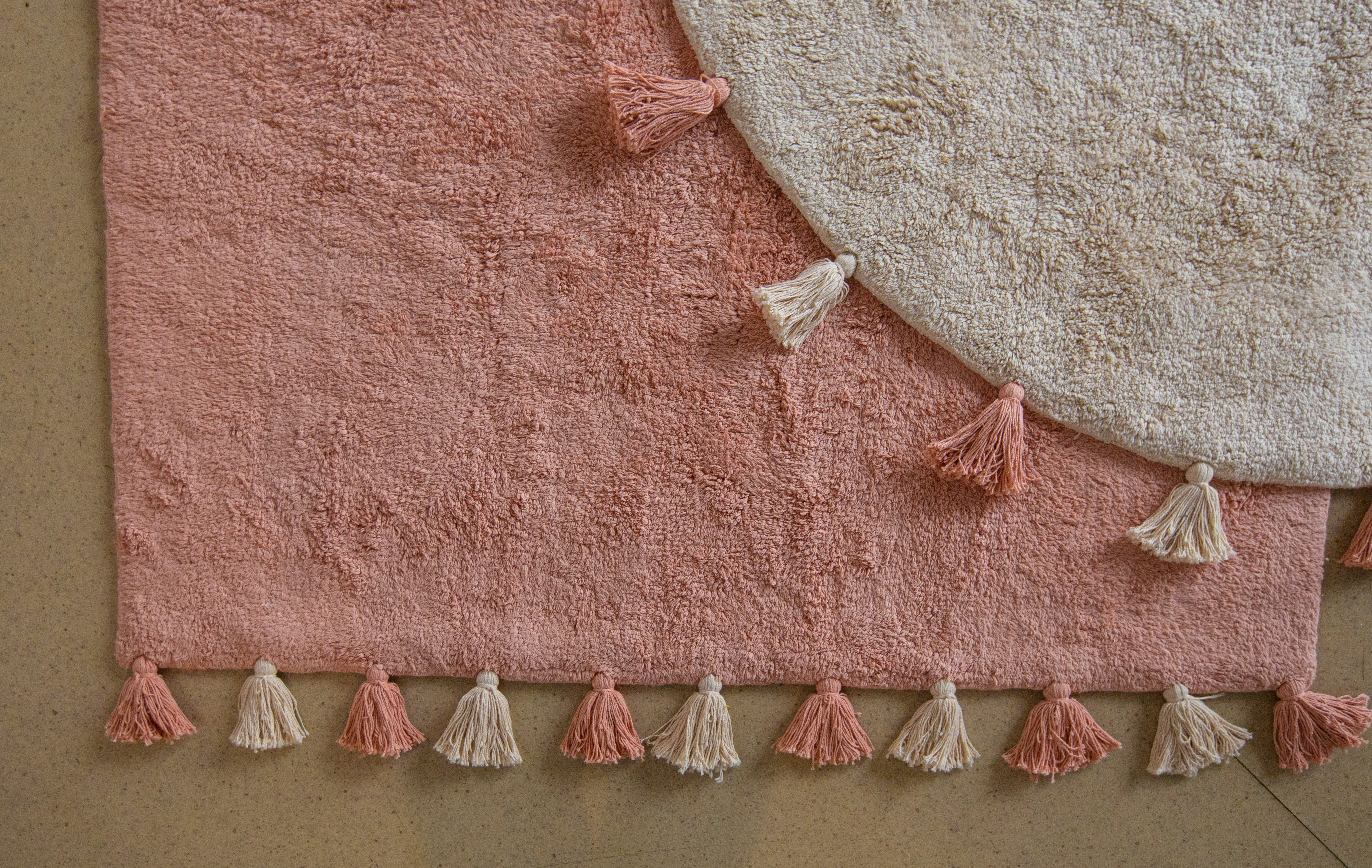 Хлопковый ковер Lillaland COLORFUL WHITE PINK - фото 4