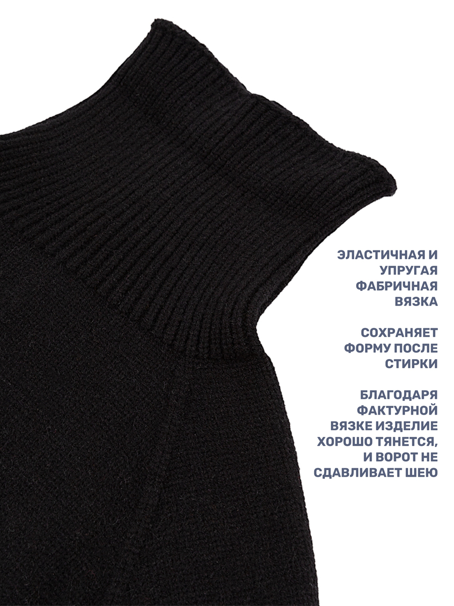 Комплект шапка и манишка NIKASTYLE 12з16024 черный - фото 7