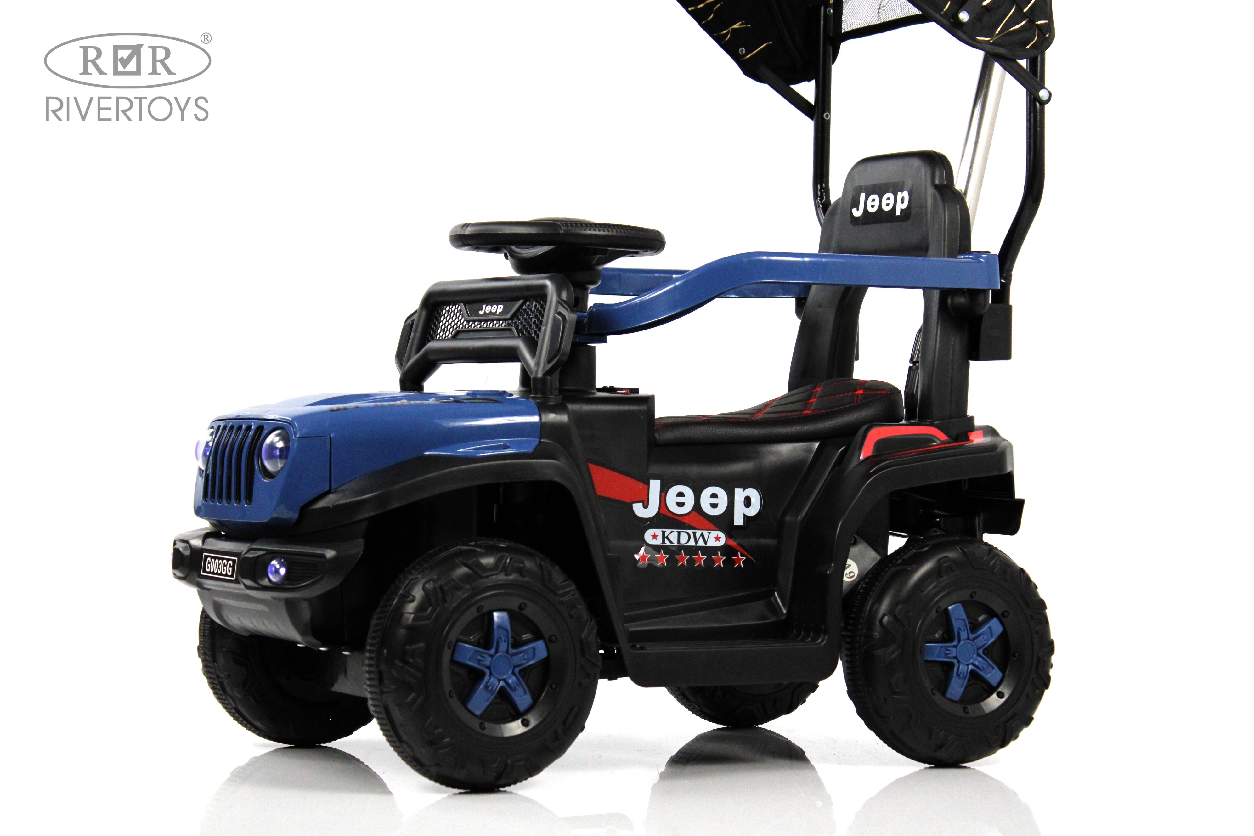 Электромобиль RIVERTOYS G003GG-BLUE С пультом ДУ - фото 8