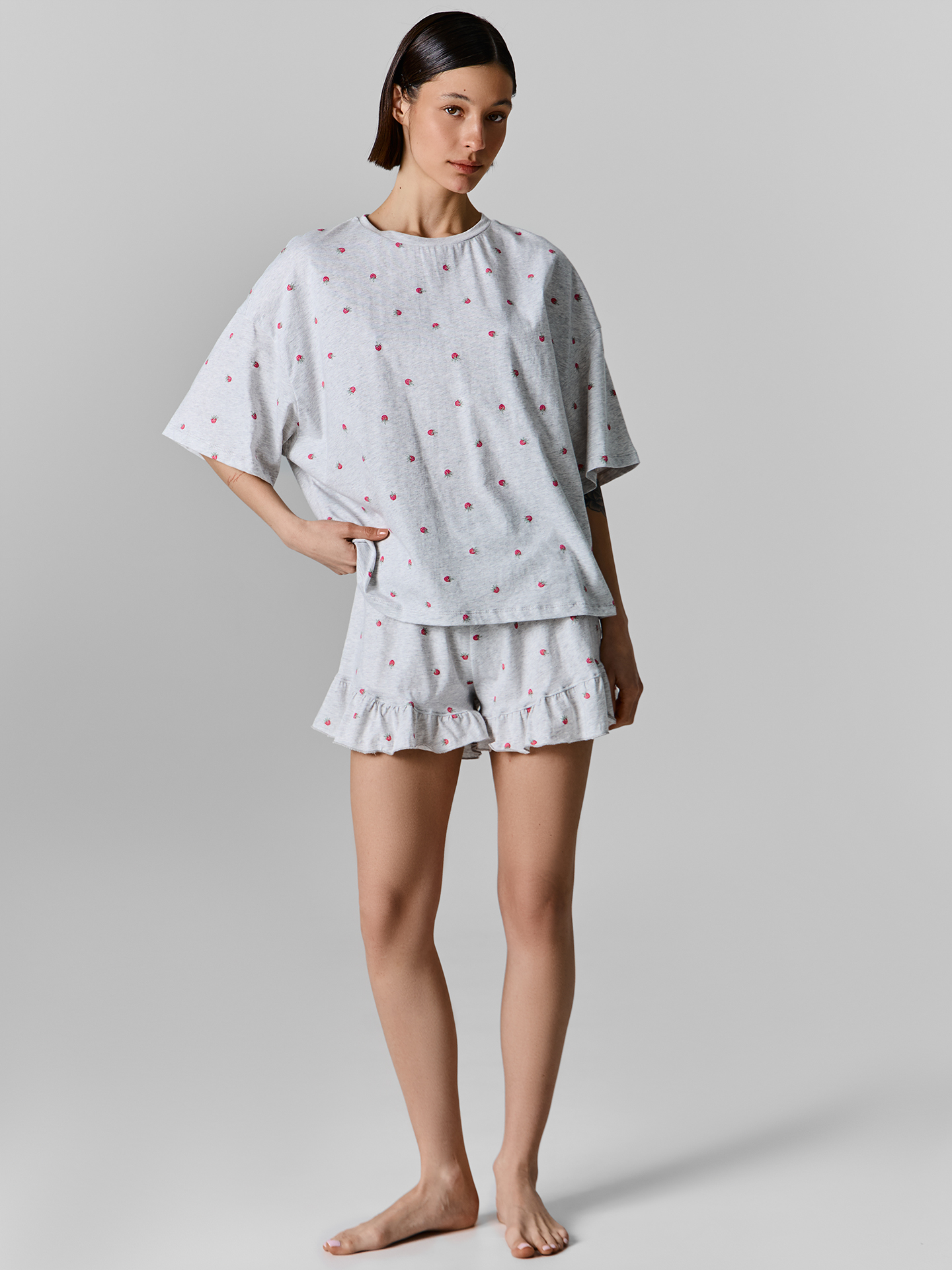 Пижама Mark Formelle (Марк Формэль) 592670/малина на св.сером меланже - фото 3